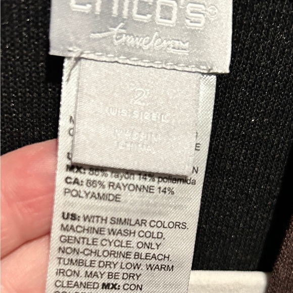 NWT Chico Chocolate brown sweater jacket. Chico size 2 - Picture 4 of 8